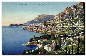 Carte Postale Ancienne Monaco vue Prise de Roquebrune