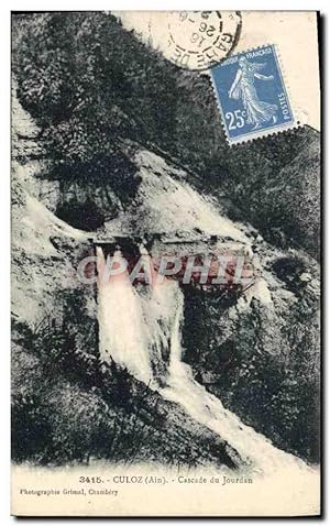 Carte Postale Ancienne Culoz Cascade Du Jourdan