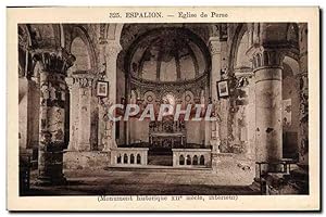 Carte Postale Ancienne Espallon Eglise de Perse