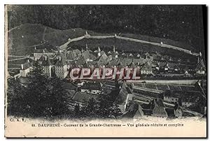 Carte Postale Ancienne Dauphine Couvent de la Grande Chartreuse vue générale reduite et complete