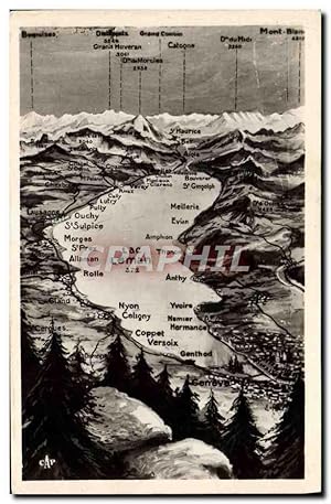 Carte Postale Moderne Lac Leman Panorama