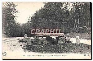 Carte Postale Ancienne forêt De Fontainebleau Table Du Grand Maitre