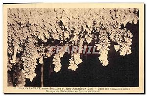 Carte Postale Ancienne Grottes De Lacave Entre Souillac Et Roc Amadour Groupe de stalactites en f...