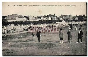 Carte Postale Ancienne Royan La Grande Conche et le Boulevard Frederic Garnier