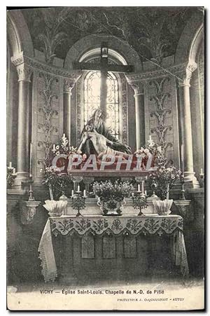 Carte Postale Ancienne Vichy Eglise Saint Louis Chapelle de Notre De Pitie