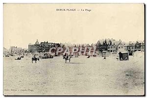 Carte Postale Ancienne Berck Plage La Plage Ane Mule