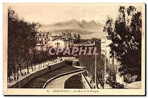 Carte Postale Ancienne Perpignan La Basse et le Canigou