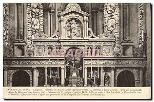 Carte Postale Ancienne Taverny L'Eglise Retable Du Maitre Autel