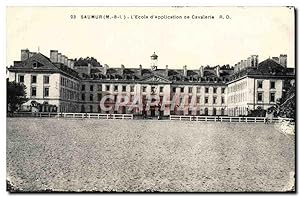 Carte Postale Ancienne Saumur L'Ecole d'Application de Cavalerie Militaria