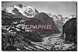 Carte Postale Moderne Lauterbrunnen Jungfrau Grosshorn Breithorn