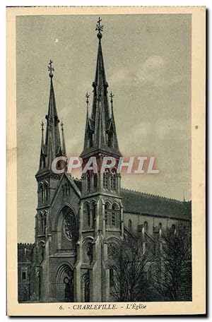 Carte Postale Ancienne Charleville L'Eglise