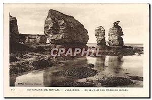 Carte Postale Ancienne Environs De Royan Vallieres Ensemble Des Rochers isoles