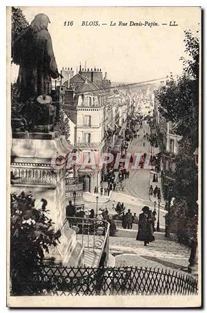 Carte Postale Ancienne Blois La Rue Denis Papin