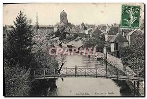 Carte Postale Ancienne Alencon vue Sur la Sarthe