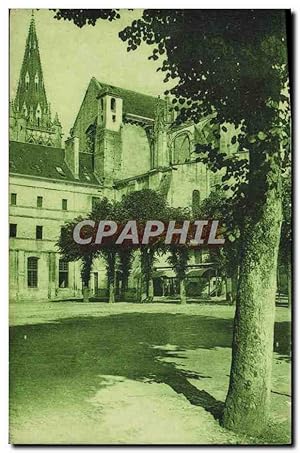 Carte Postale Ancienne Saint Maixent Caserne Canclaux installée dans l'abbaye adossee a l'église ...