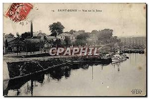 Carte Postale Ancienne Saint Denis vue Sur la Seine