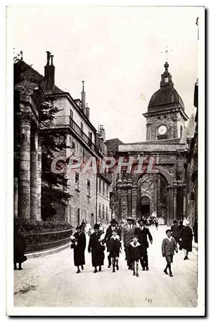 Carte Postale Moderne Besancon Les Bains Porte noire Cathédrale et square archeologique