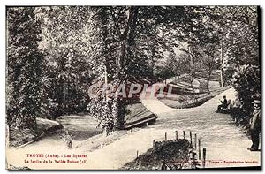 Carte Postale Ancienne Troyes Les Squares le Jardin De La Vallée Suisse