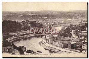 Carte Postale Ancienne Lyon vue générale Sur Vaise et le Mont d'Or