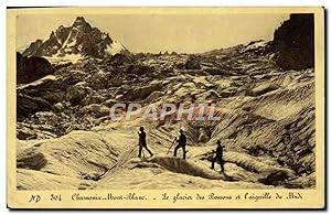 Carte Postale Ancienne Chamonix Mont Blanc Le Glacier Des Bossons Et aiguille Du Midi