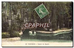 Carte Postale Ancienne Perpignan Bassin Du Square
