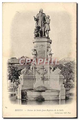 Carte Postale Ancienne Rouen Statue De Saint Jean Bapliste De La Salle