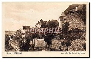 Carte Postale Ancienne Vezelay vue Prise Du Chemin De Ronde