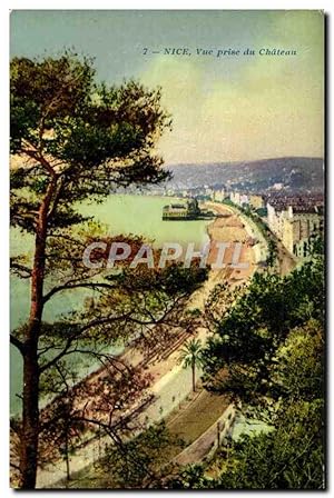 Carte Postale Ancienne Nice vue Prise Du Château