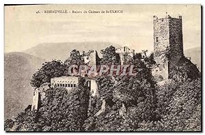 Bild des Verkufers fr Carte Postale Ancienne Ribeauville Ruines Du Chteau De St Ulrich zum Verkauf von CPAPHIL