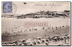 Carte Postale Ancienne Royan La Plage et la Port vue prise de l'hôtel des Autans