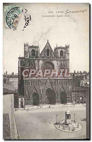 Carte Postale Ancienne Lyon Cathédrale Saint Jean