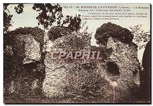 Carte Postale Ancienne St Maurice Aveyron Ruines de l'Infernat du Haut Le donjon