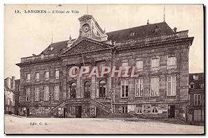 Carte Postale Ancienne Langres L'Hôtel de Ville