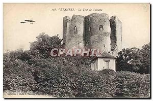 Carte Postale Ancienne Etampes La Tour de Guinette Avion