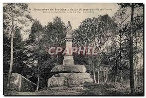 Carte Postale Ancienne Monastere de Ste Marie de la Pierre Qui Vire Statue de Sainte Marie