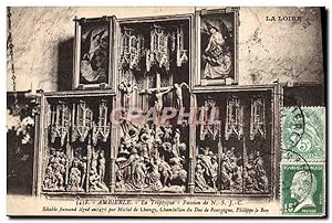 Carte Postale Ancienne Ambierle Le Triptyque Passion de NS JC Retable flamand