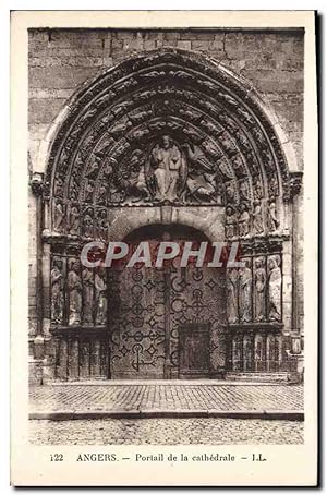 Carte Postale Ancienne Angers Portail De La Cathédrale