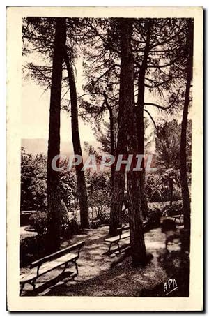 Carte Postale Ancienne Lamalou Les Bains Le jardin De l'Usclade