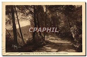 Carte Postale Ancienne Hyeres La route du Mont des Oiseaux