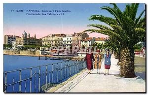 Carte Postale Ancienne Saint Raphael Boulevard Felix Martin Promenade Des Palmiers