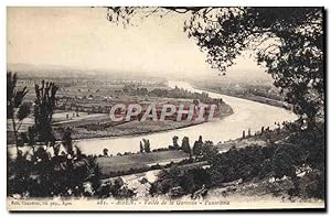 Carte Postale Ancienne Agen Vallée de la Garonne Panorama