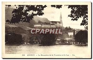 Carte Postale Ancienne Annecy Le Monastere de la Visitation et le Lac