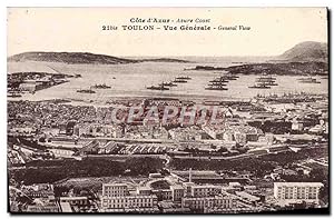 Carte Postale Ancienne Toulon vue générale Bateaux