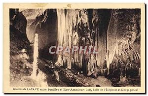 Carte Postale Ancienne Grottes De Lacave Entre Souillac Et Roc Amadour Salle de l'elephant et cie...