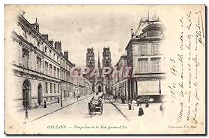 Carte Postale Ancienne Orleans Perspective de la Rue Jeanne d'Arc