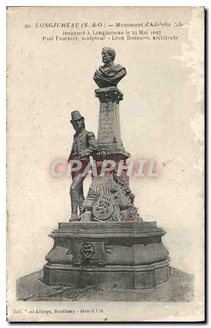 Carte Postale Ancienne Longjumeau Monument d'Adolphe