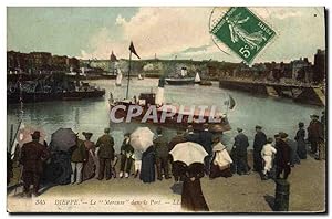 Carte Postale Ancienne Dieppe Le Mercure Dans Le Port Bateau