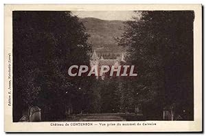 Carte Postale Ancienne Château De Contenson vue Prise Du Sommet Du Calvaire