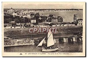 Carte Postale Ancienne Les Sables D'Olonne vue Prise de la Tour d'Arundel Bateau