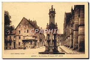 Carte Postale Ancienne Autun Le Fontaine St Lazare